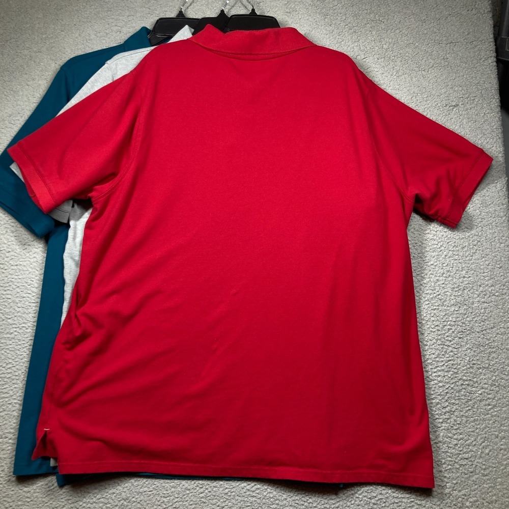 Goodfellow & Co Red Polo Shirt (with Teal & Gray Underlayers) - Picture 5 of 13